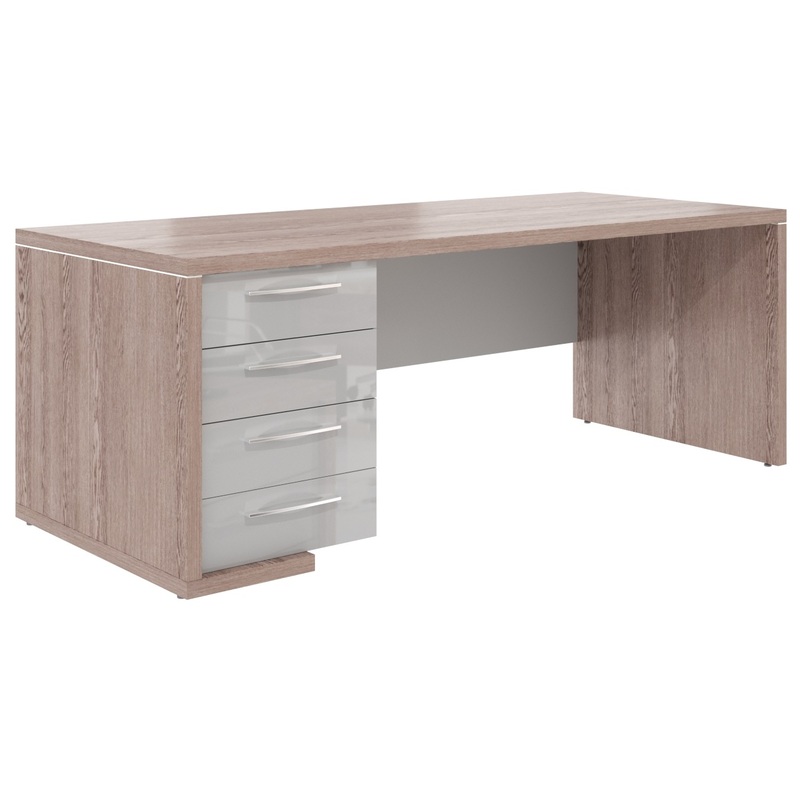 Изображение товара Стол письменный офисный Asti Ш1800 AS-1.2L с тумбой левый дуб нельсон серый