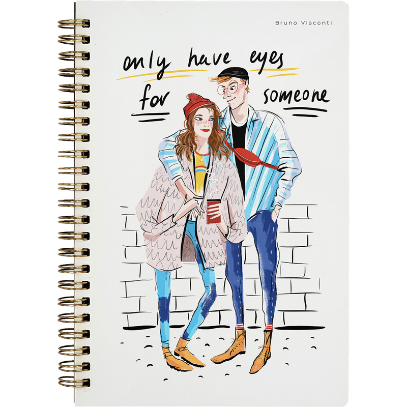 Изображение товара Тетрадь общая Bruno Visconti А5 60 листов на спирале (обложка разноцветная, Soft Touch)