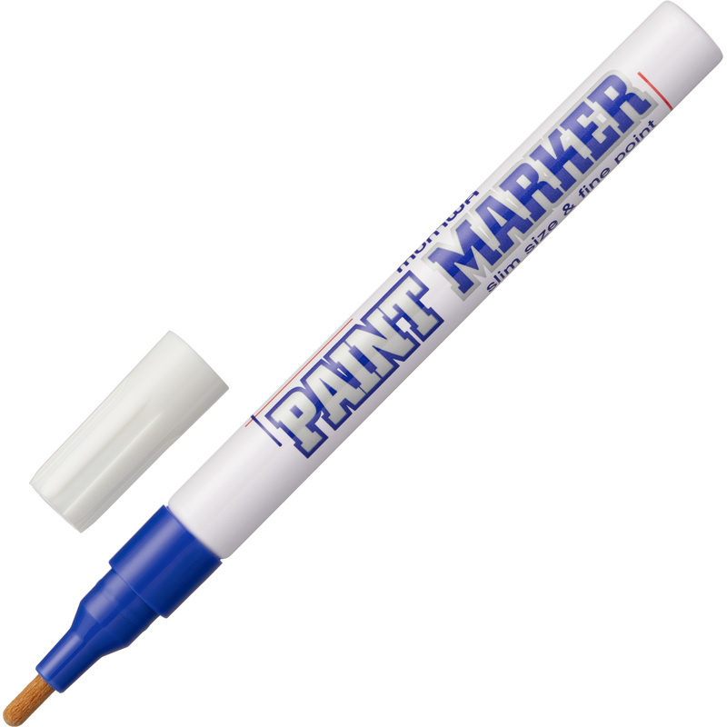 Изображение товара Промышленный лаковый маркер MunHwa SPM-02 синий 1-2 мм для различных поверхностей