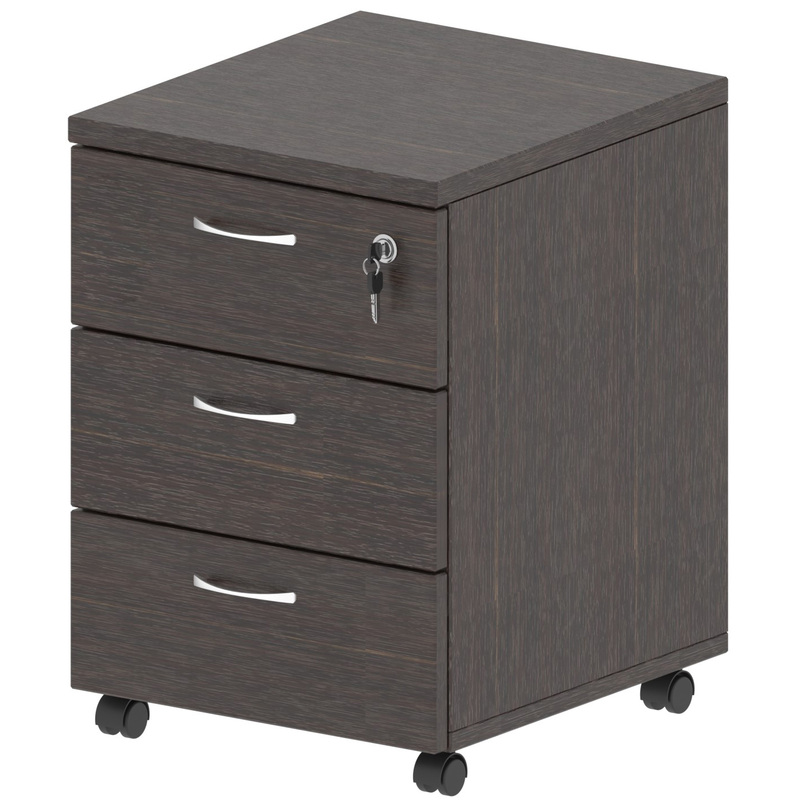 Изображение товара Тумба подкатная Континент ТФ210 с замком венге 3 ящика