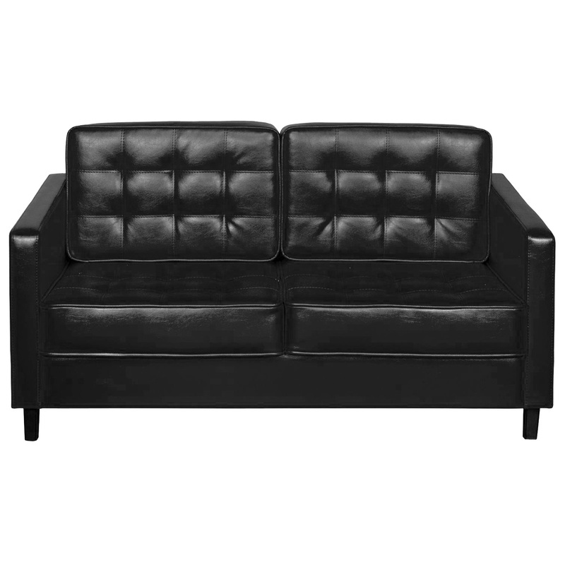 Изображение товара Диван Париж 2 места черный искусственная кожа Россия