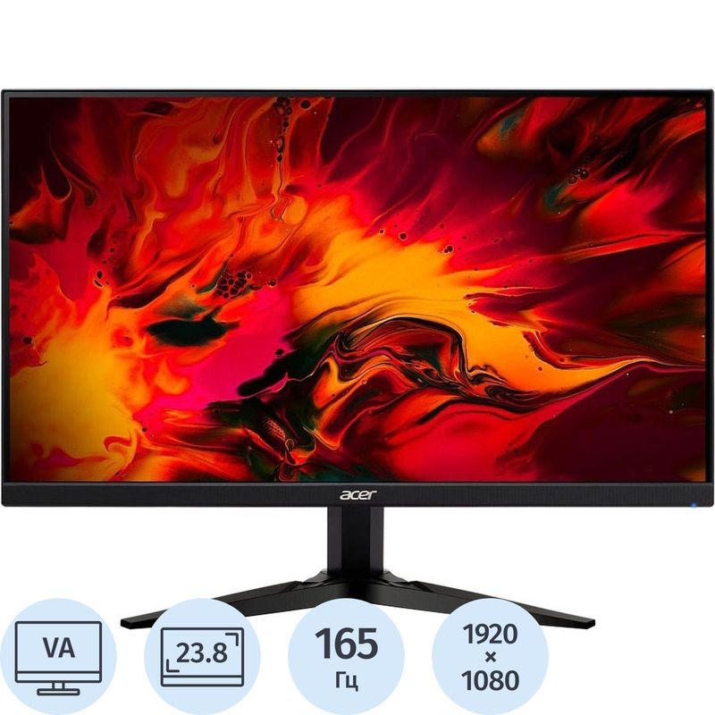 Изображение товара Монитор 23.8'' Acer KG241YSbiip чёрный (UM.QX1EE.S02)
