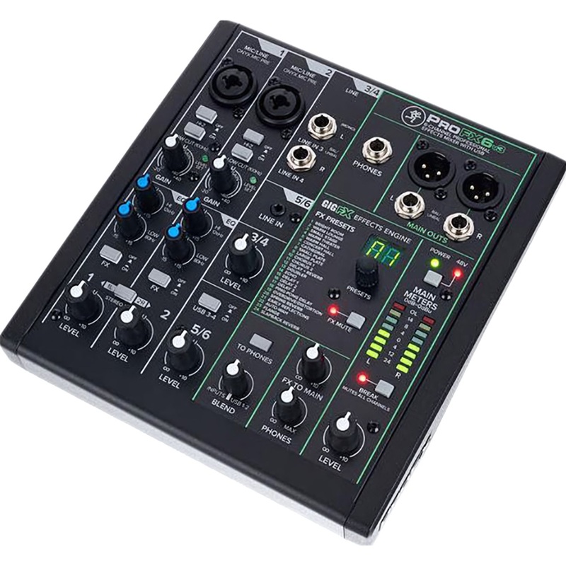 Изображение товара Микшерный пульт Mackie ProFX6v3 аналоговый с USB, 6 каналов