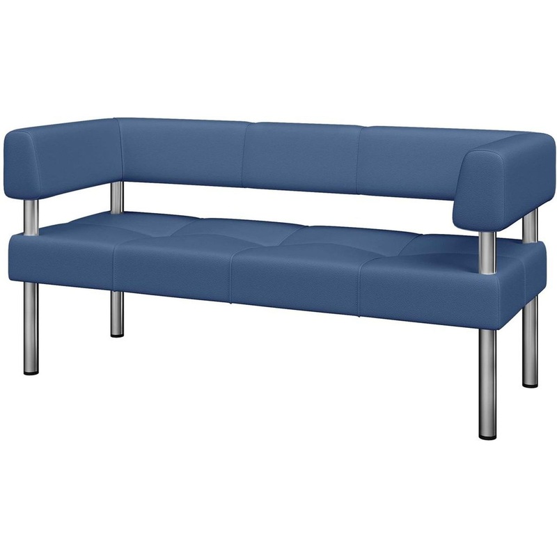 Изображение товара Диван трехместный Balance Bu3-2 синий искусственная кожа