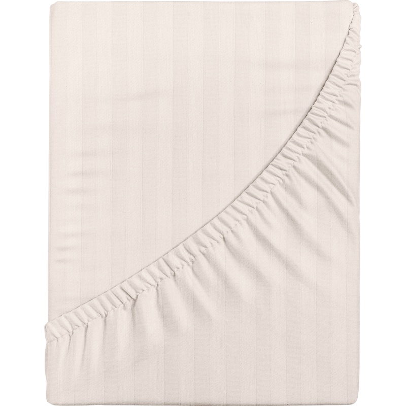 Изображение товара Простыня на резинке Verossa Antique white 140x200x20 см страйп-сатин 125 г/кв.м светло-бежевая