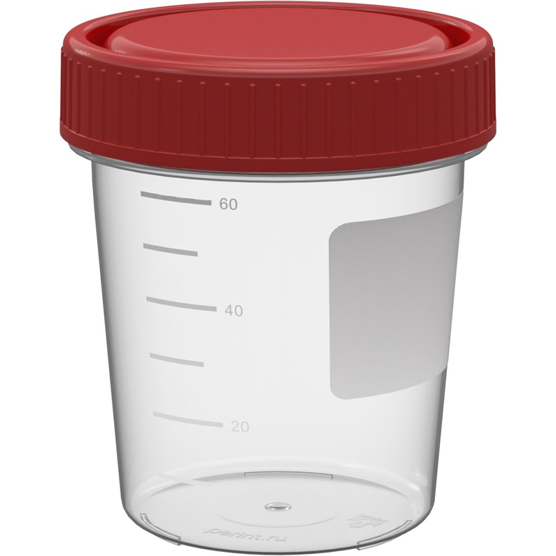 Изображение товара Контейнер для сбора биоматериалов 60 мл нестерильный Перинт 500 шт