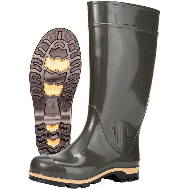 Изображение товара Сапоги рабочие Nordman ПВХ оливковые с металлическим подноском размер 44 (5-216-G14-MP)