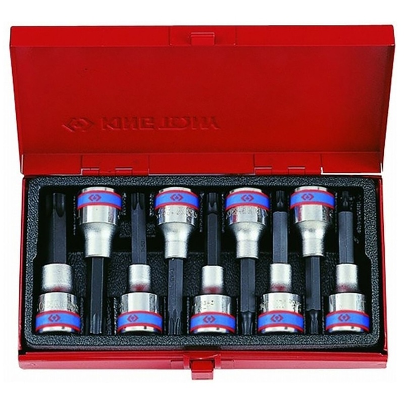 Изображение товара Набор головок Torx King Tony Т20-Т60 мм 1/2 9 предметов 4119PR
