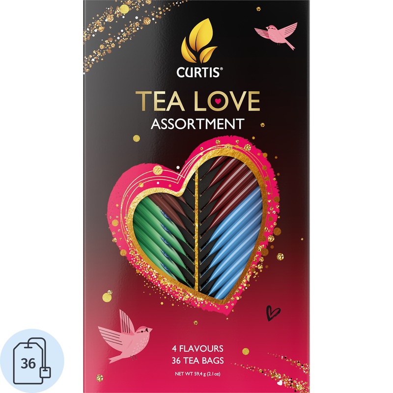 Изображение товара Набор ассорти чая Curtis Tea Love сердце 36 пакетиков для подарка и личного пользования