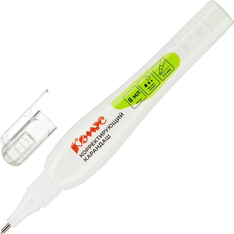 Изображение товара Корректирующий карандаш Комус 8 мл быстросохнущая основа для точечных исправлений