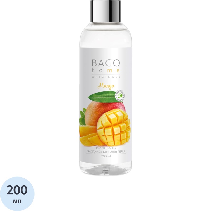 Изображение товара Наполнитель для ароматизатора Bago home Манго 200 мл натуральный тропический аромат