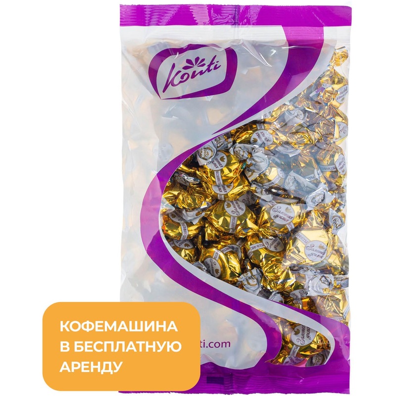 Изображение товара Конфеты шоколадные Конти Золотая Лилия 1 кг, глазированные, на основе сгущенного молока