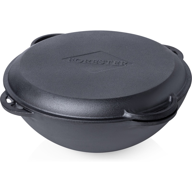 Изображение товара Казан с крышкой-сковородой Forester CI-01 чугунный 9000 мл