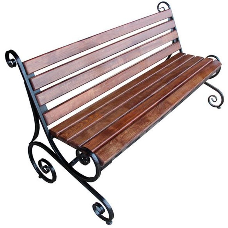 Изображение товара Скамья садовая Шарм разборная (коричневый/черный, 1500х740х900 мм)