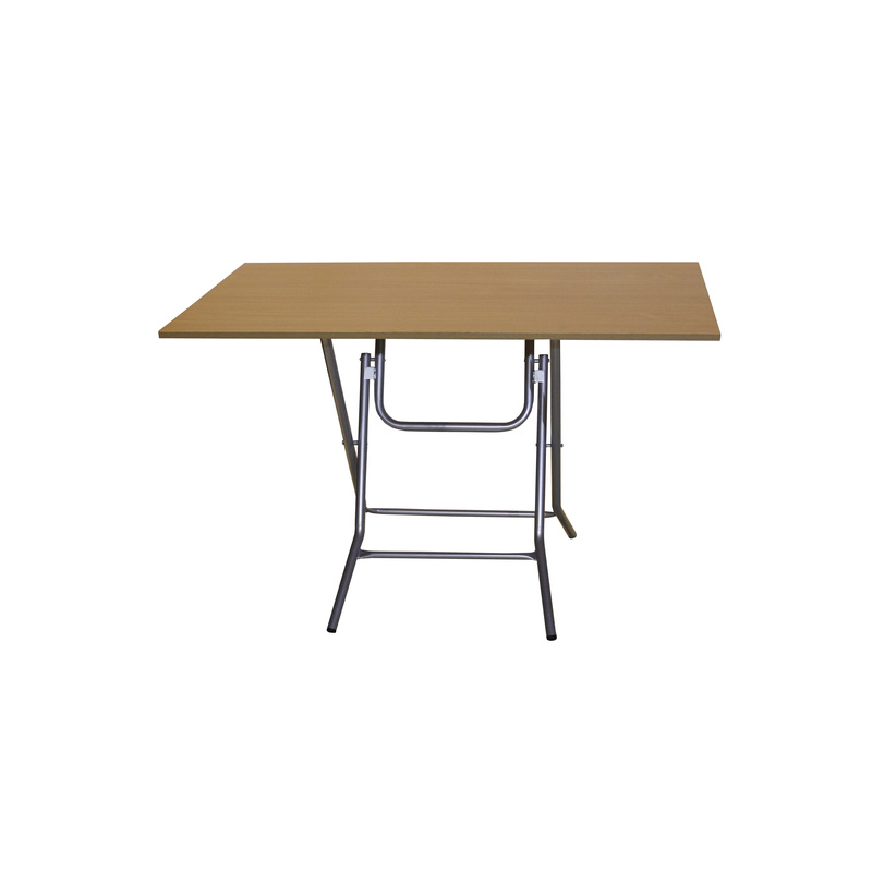 Изображение товара Стол обеденный Ривьера складной бук металлик 1200х700х750 мм