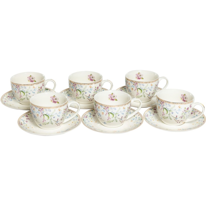 Изображение товара Набор чайный Balsford Аванта на 6 персон фарфор 12 предметов с золотым декором