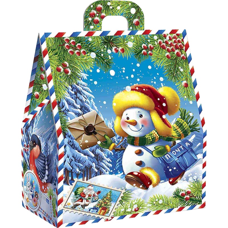 Изображение товара Новогодний сладкий подарок Азбука Праздника Почтальон Снежкин 700 г