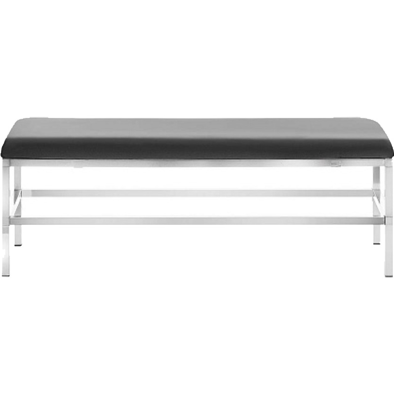 Изображение товара Банкетка двухместная Флора разборная чёрная из искусственной кожи