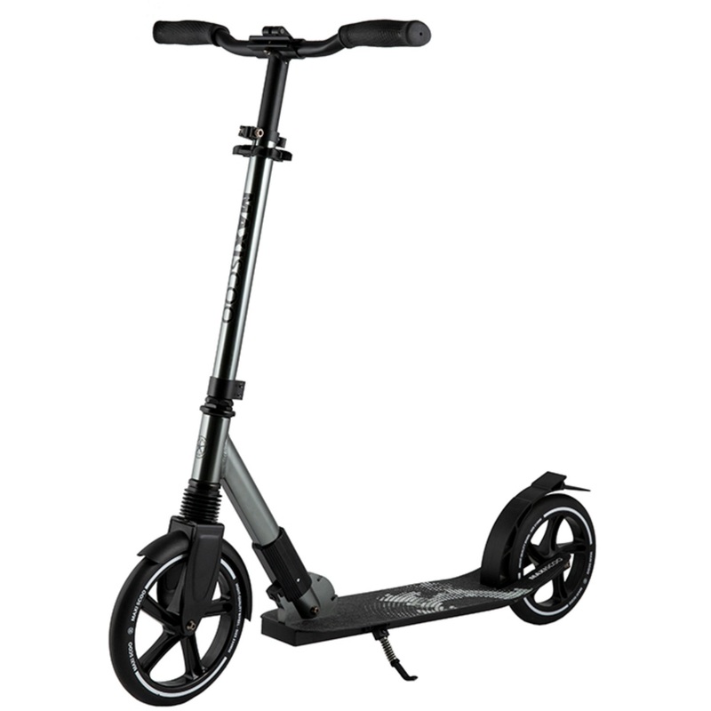 Изображение товара Самокат городской Maxiscoo 230/230 мм черный легкий складной дизайн