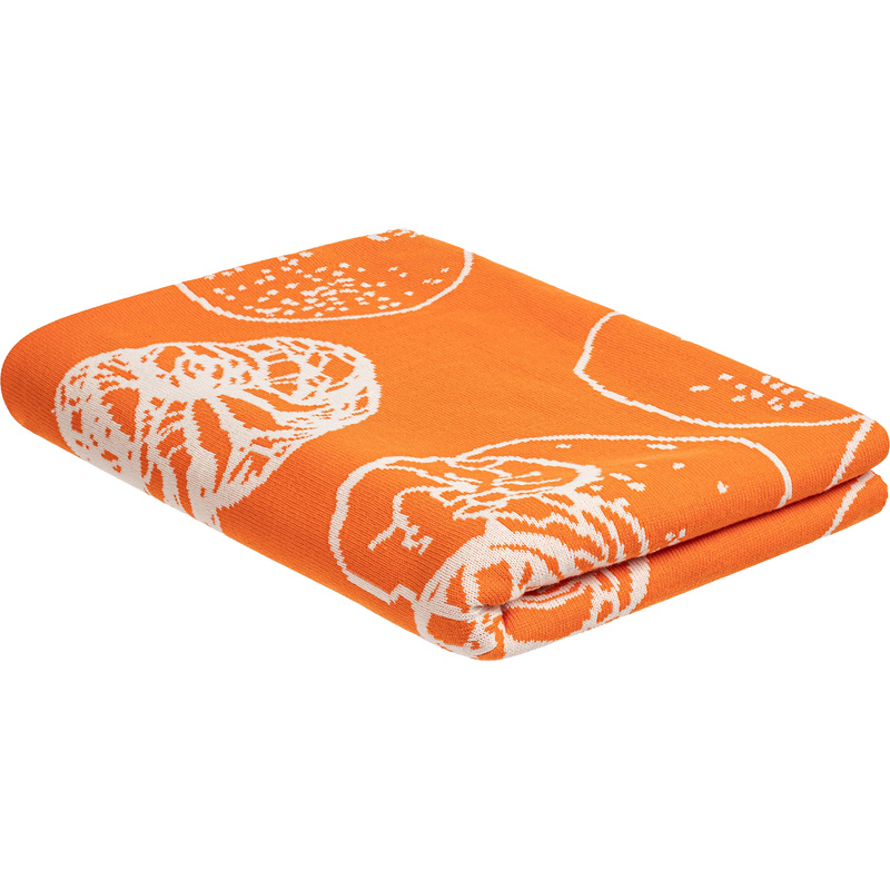 Изображение товара Плед Teplo Citrion акрил 100x150 см оранжевый белый для дома и уюта