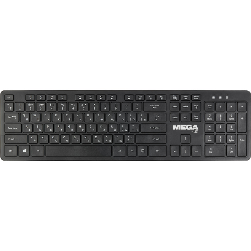 Изображение товара Беспроводная мембранная клавиатура ProMega jet WK001 с радиоканалом в черном цвете