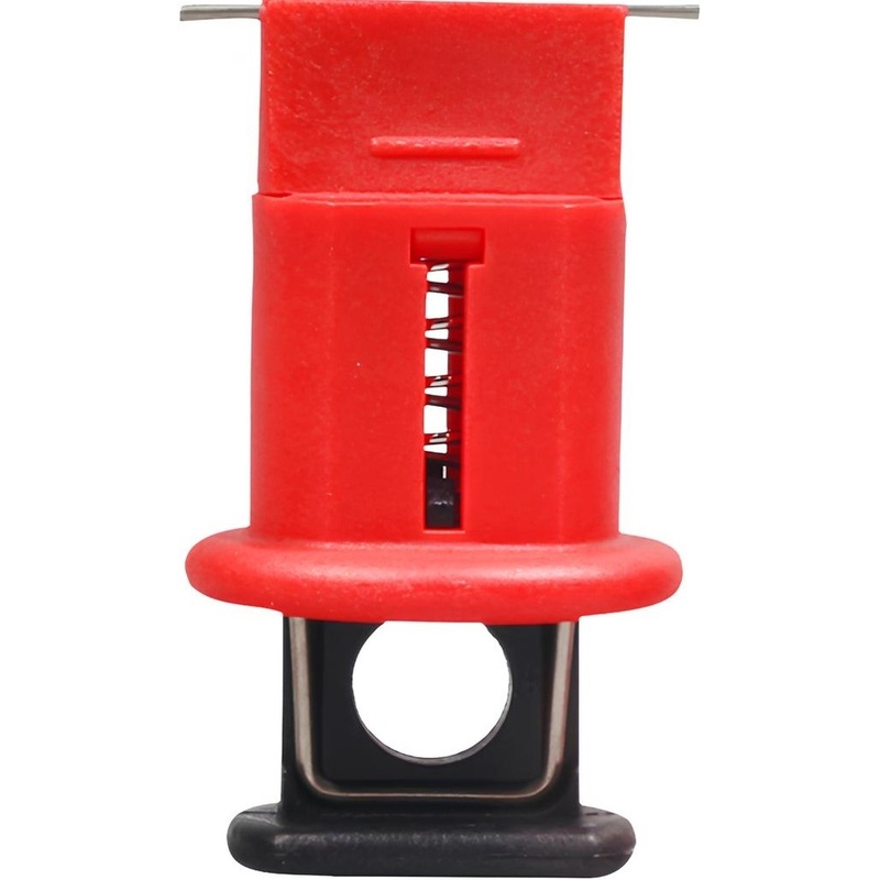 Изображение товара Блокиратор кнопочный PIS BD-D02 для автоматов до 60А и шириной язычка до 12 мм