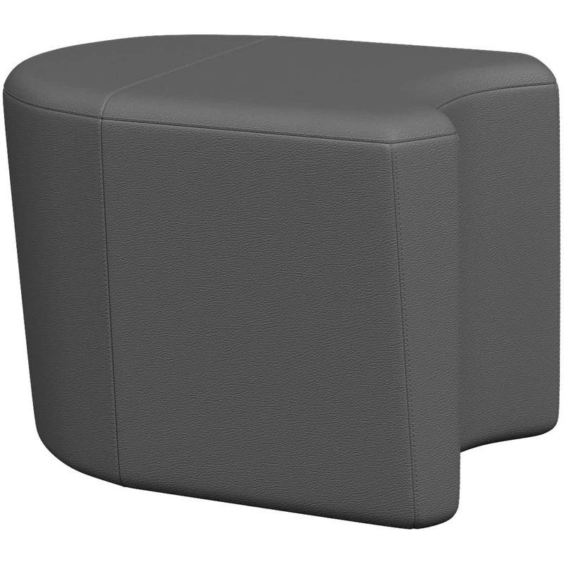 Изображение товара Модуль дивана Молекула Mol1-1 одноместный с пластиковыми опорами и искусственной кожей