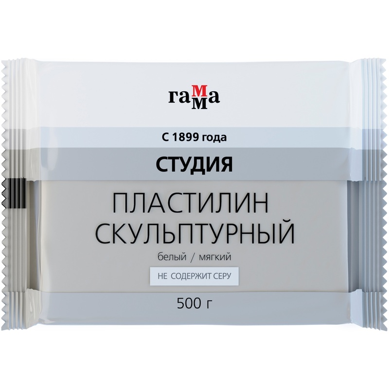 Изображение товара Пластилин скульптурный Гамма Студия белый 500 г мягкий Изображение товара Пластилин скульптурный Гамма Студия белый 500 г мягкий