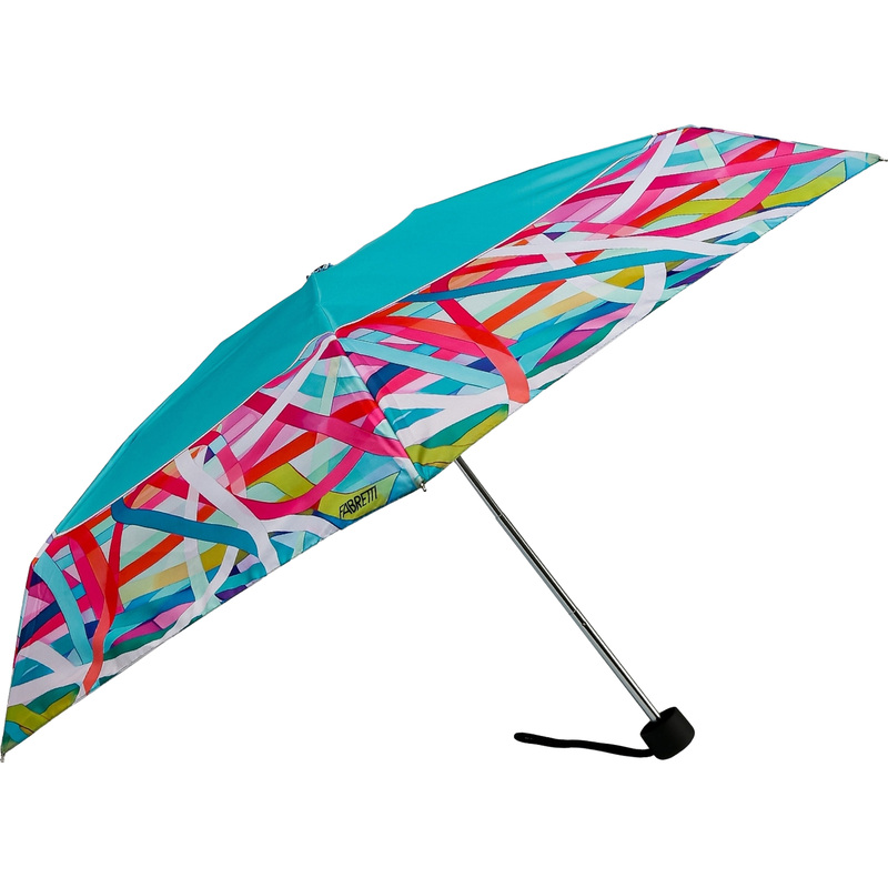 Изображение товара Женский механический зонт Fabretti зеленый компактный с системой антиветер