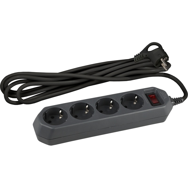 Изображение товара Сетевой фильтр Эра на 4 розетки 1,5 м защита от перегрузки и короткого замыкания