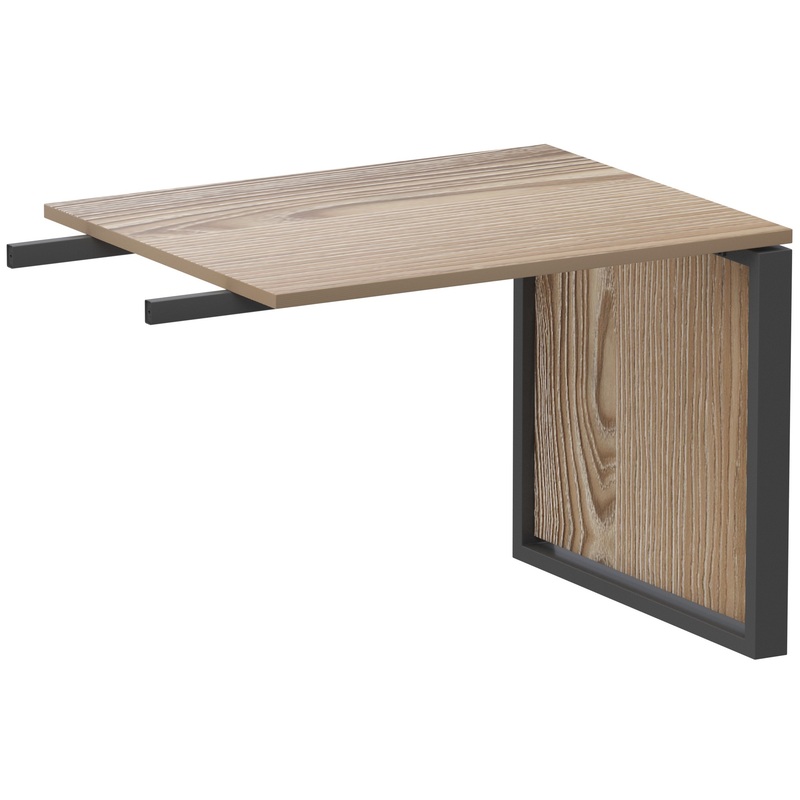 Изображение товара Приставка к столу для переговоров Аргентум на металлокаркасе 900х730 мм дуб сафари