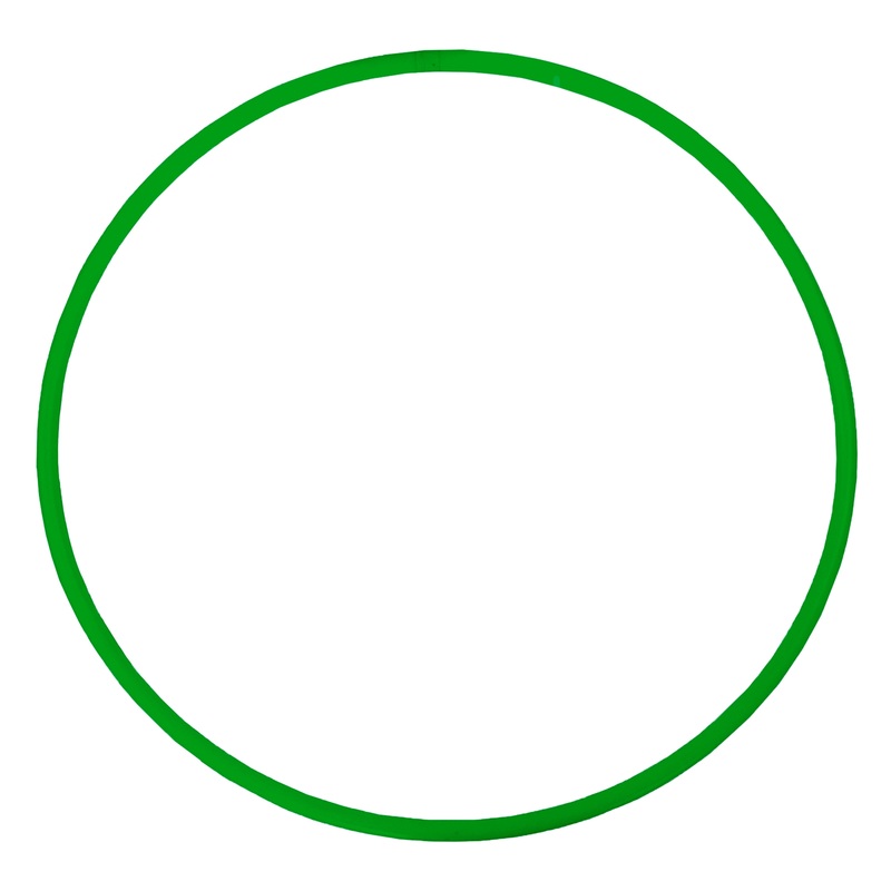 Изображение товара Обруч пластиковый 80 см зеленый для гимнастики и фитнеса