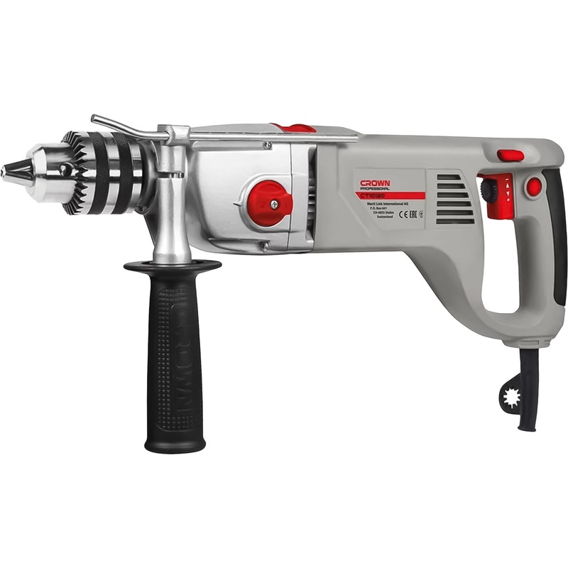 Изображение товара Профессиональная сетовая ударная дрель Crown CT10120 1200 Вт с регулировкой и микродуаром