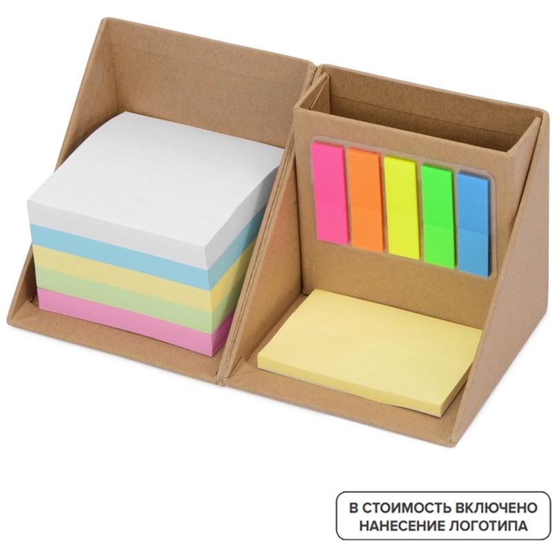 Изображение товара Органайзер настольный Desk коричневый (40 штук в упаковке) с лого