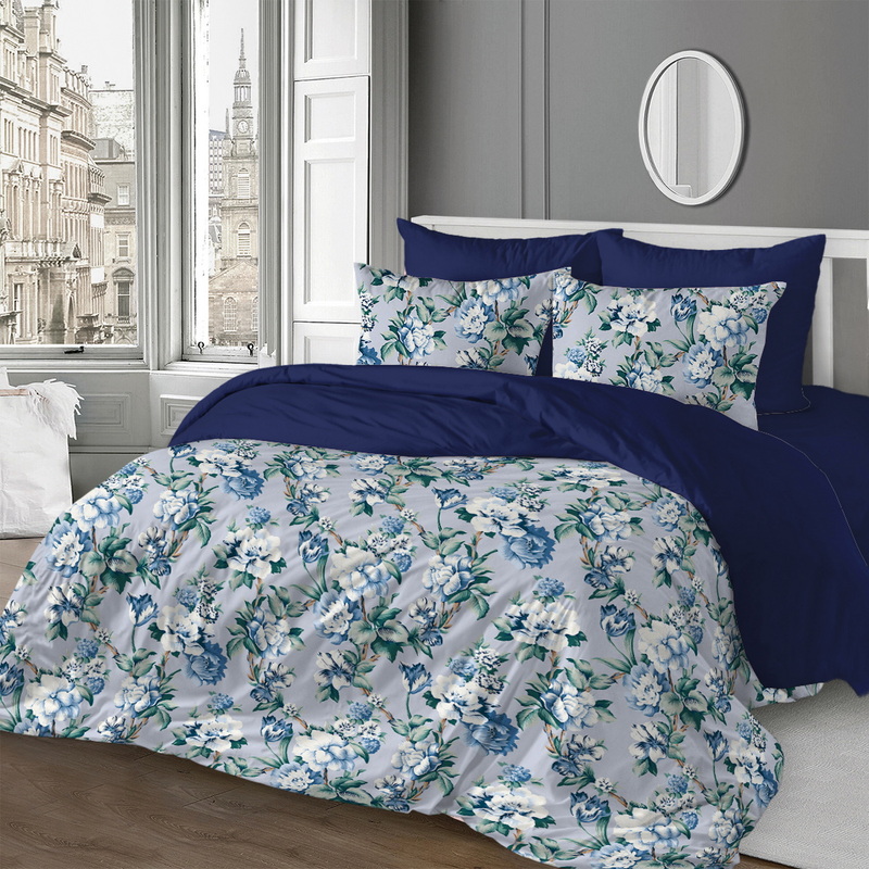 Изображение товара Комплект постельного белья Sorrento Deluxe Корлана 2-спальное с европростынёй сатин 50x70/70x70 см