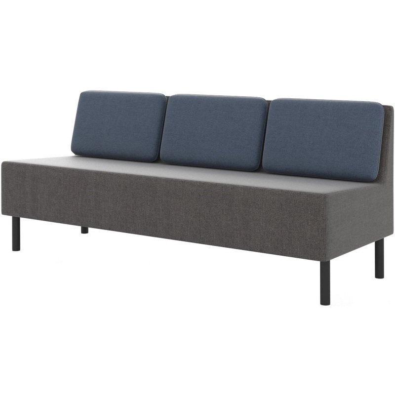 Изображение товара Модуль диван прямой Select 3-М трехместный серый/синий