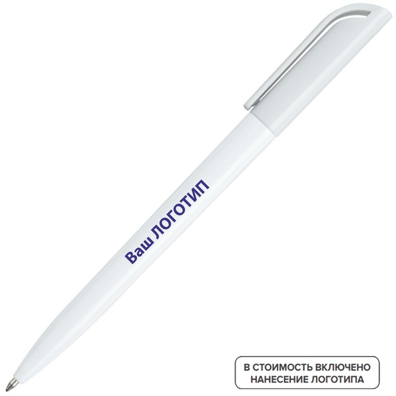 Изображение товара Ручка шариковая автоматическая Миллениум синяя 0.7 мм белый корпус