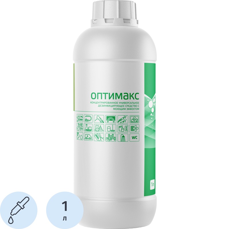 Изображение товара Дезинфицирующее средство Оптимакс концентрат 1 л для обработки твердых поверхностей