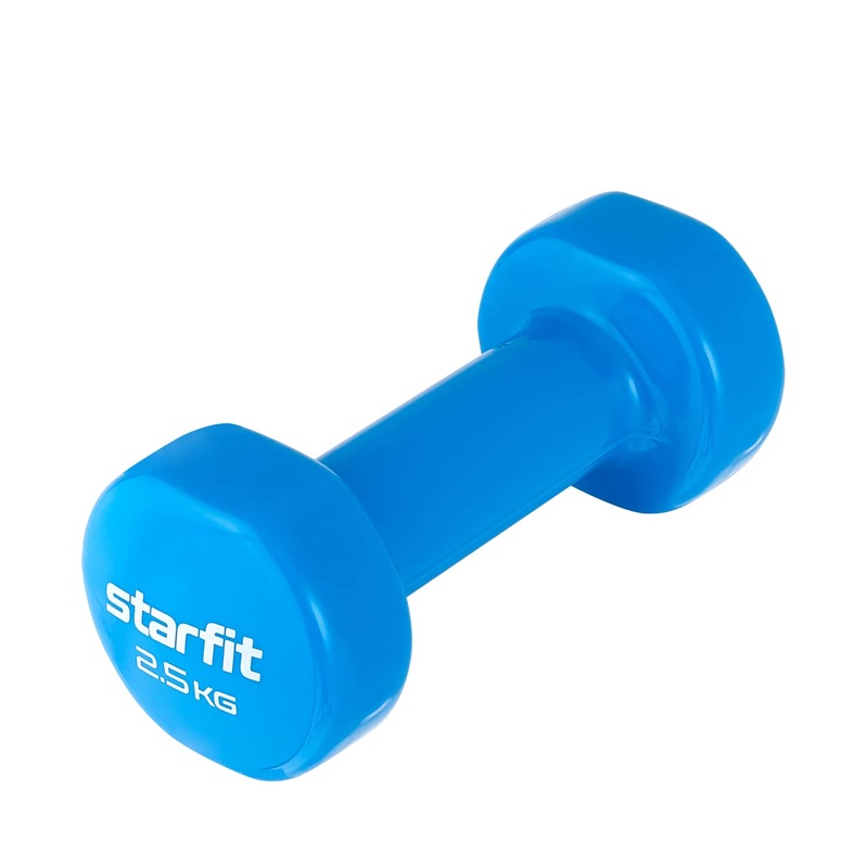 Изображение товара Гантель виниловая Starfit DB-101 2.5 кг синяя