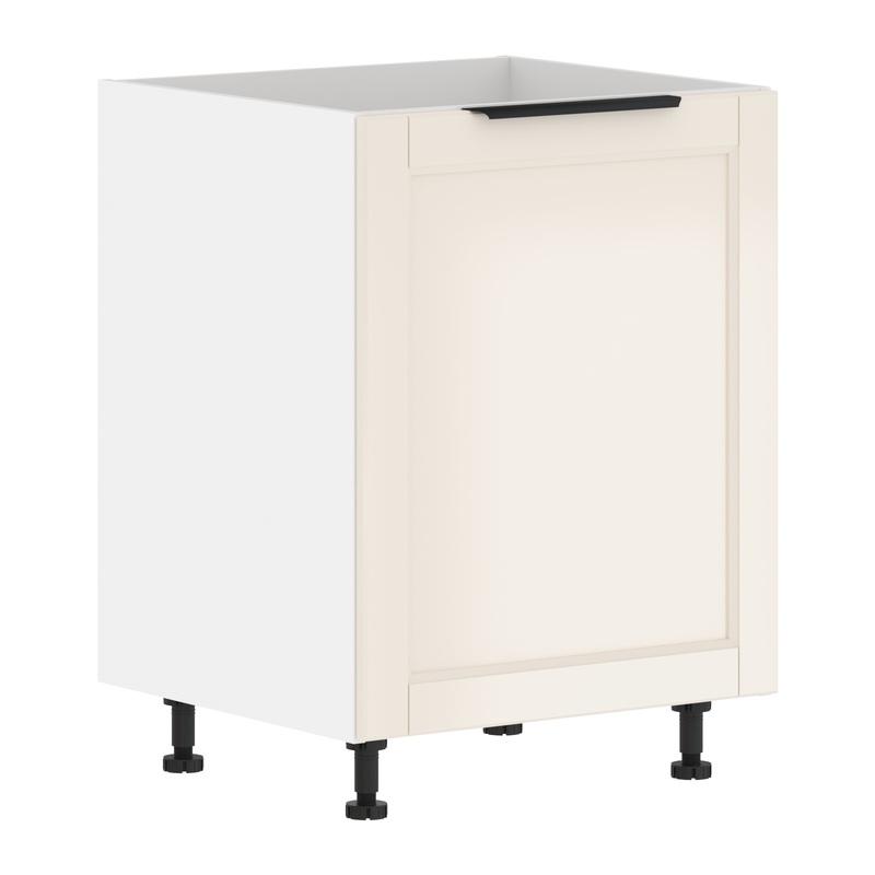 Изображение товара Шкаф напольный под мойку Sicilia (бежевая эмаль/белый, 600х560х820 мм)