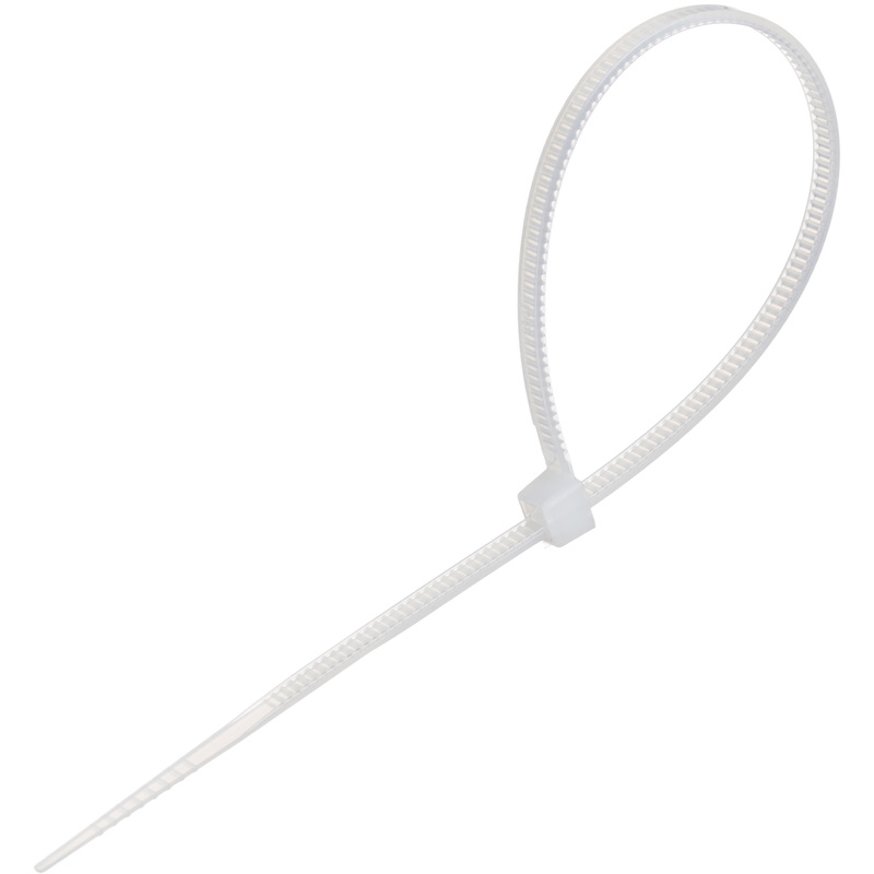 Изображение товара Стяжка (хомут) BigTech 150x2.5 мм белая 100 штук в упаковке (BT-CT-150-25-W)