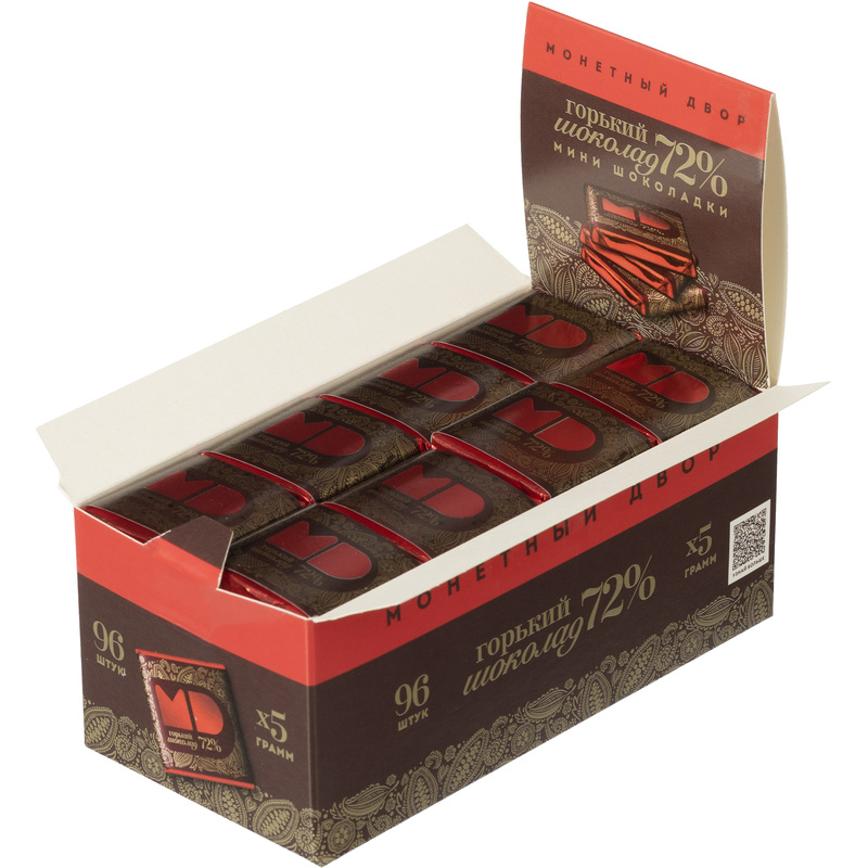 Изображение товара Шоколад порционный Монетный двор горький (96 штук по 5 г)