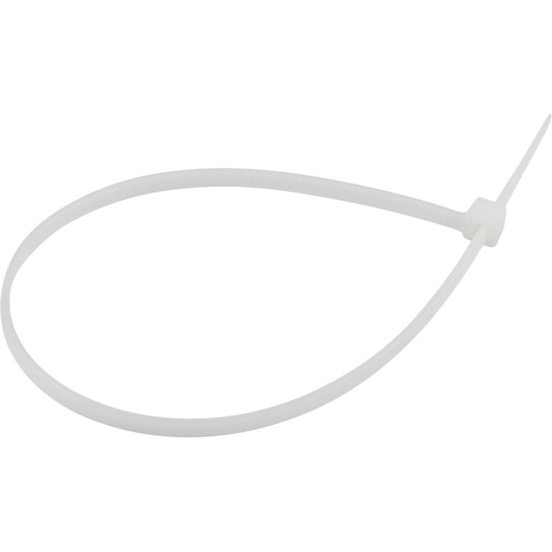 Изображение товара Стяжка хомут Эра 370x3.6 белая 100 штук для крепежных работ