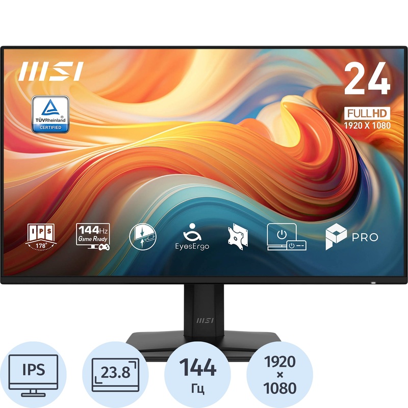 Изображение товара Монитор 23.8" MSI Pro MP242 E14A чёрный (9S6-3PD1CT-050)