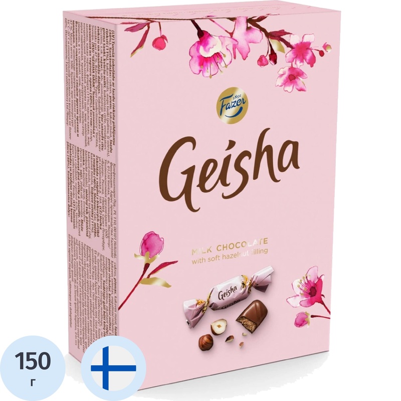 Изображение товара Конфеты Fazer Geisha с ореховой начинкой 150 г финские шоколадные сладости