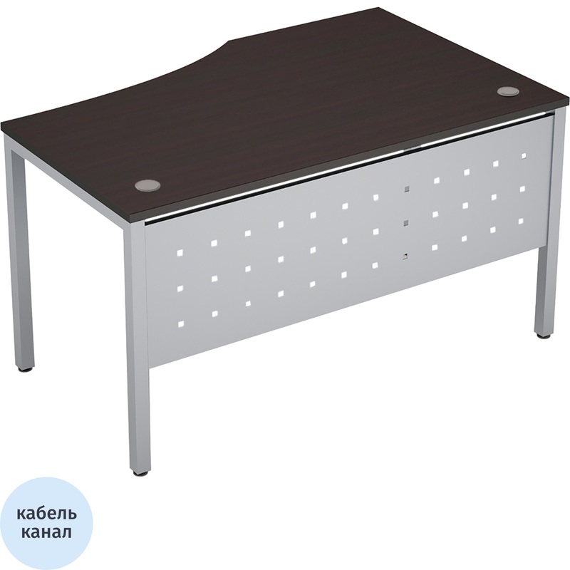 Изображение товара Эргономичный правый стол Avance 6МК 023 венге алюминий матовый 1400х900х750 мм