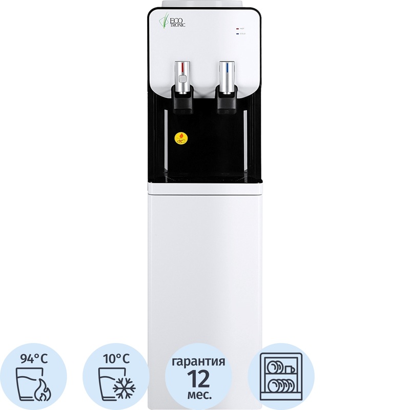 Изображение товара Кулер для воды Ecotronic M40-LCE белый (нагрев и охлаждение)
