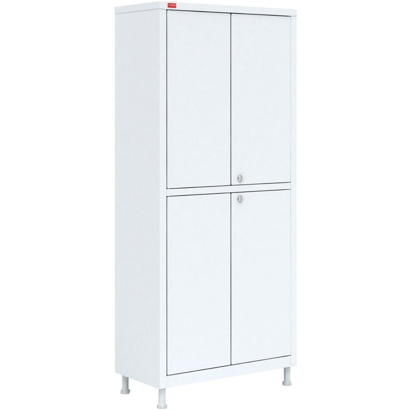 Изображение товара Шкаф медицинский М2 175.80.40М белый 800x400x1750 мм с 4 полками ключевым замком