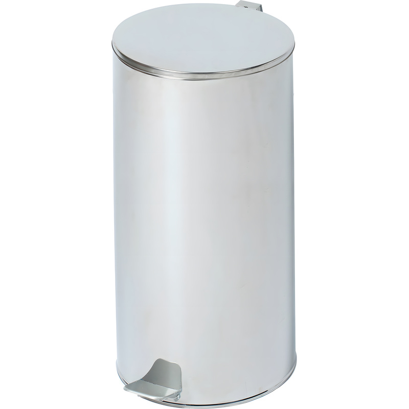 Изображение товара Ведро мусорное Титан 50 л нержавеющая сталь с педалью