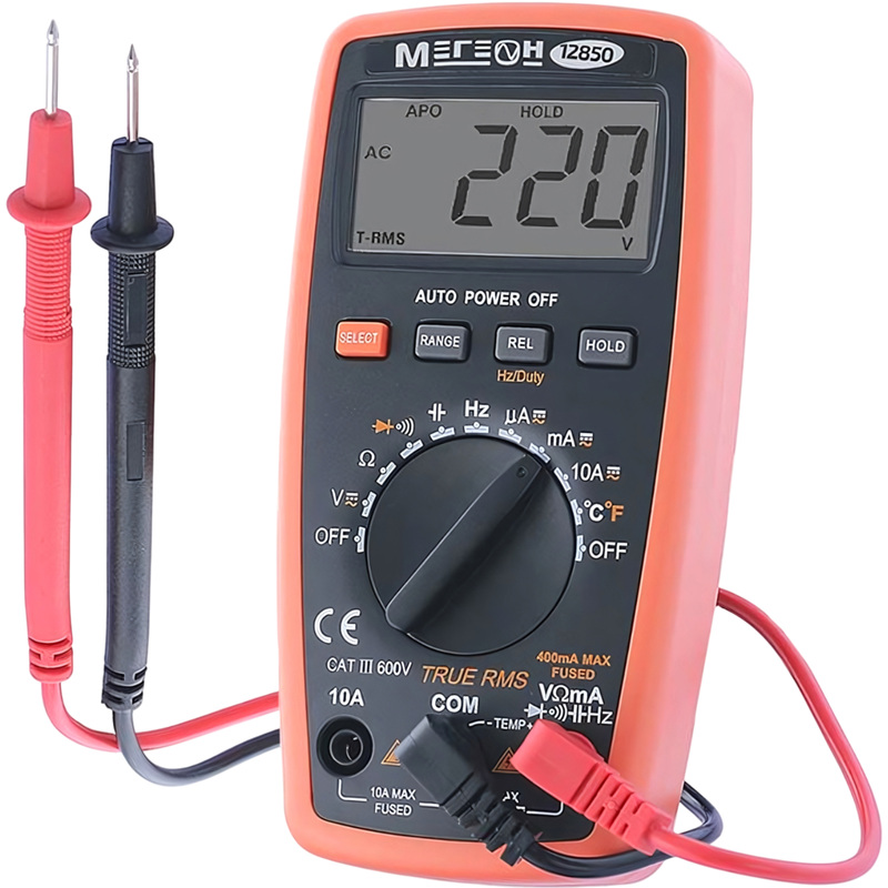 Изображение товара Мультиметр Мегеон 12850 цифровой профессиональный для измерений электричества